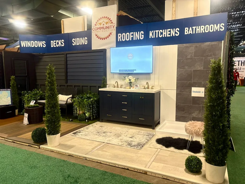 Grand Rapids home remodeling booth by Community Construction, top home improvement contractors.