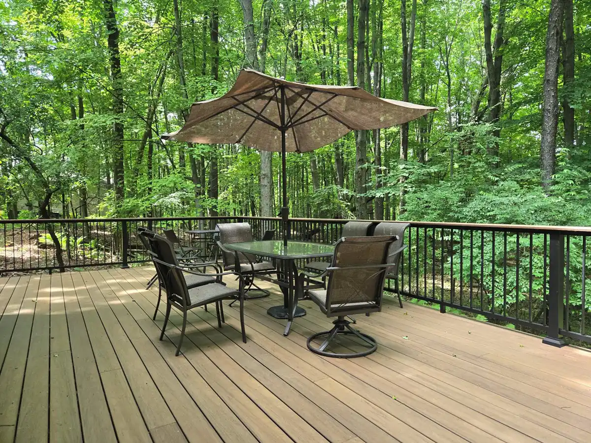 Beautiful custom deck designs built by expert Trex deck installers in Okemos, Michigan.