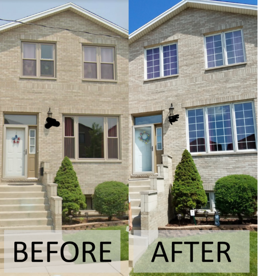 Energy-efficient windows in a Lansing, Michigan home, providing improved insulation and modern design