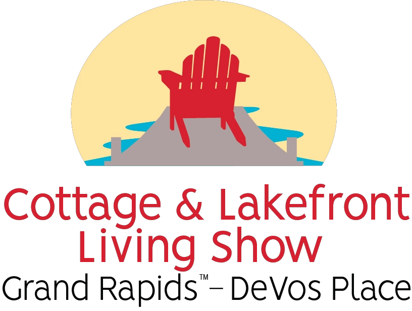 Cottage & Lakefront Living Show logo in Grand Rapids featuring top home improvement companies.