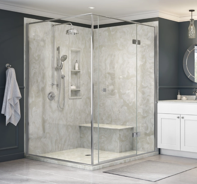One Day Bathroom Remodel Michigan - Walk-In Shower Installation