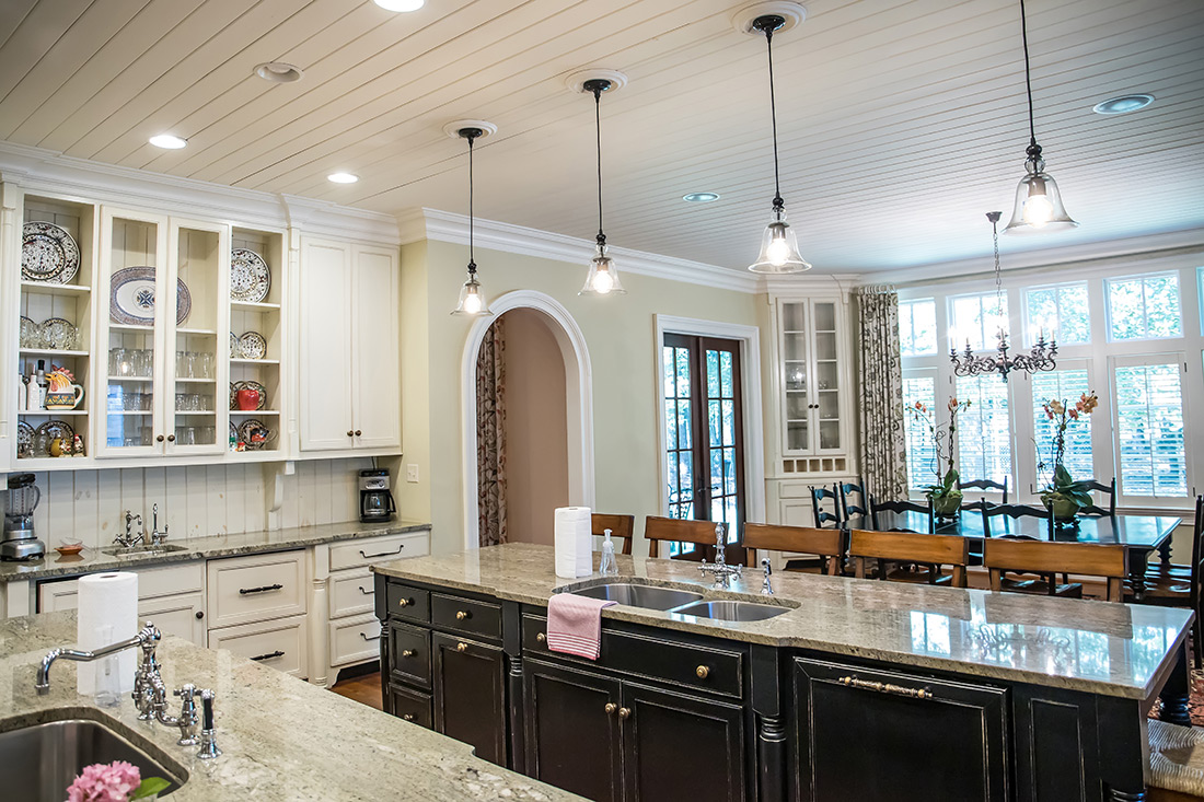 Beautiful Kitchen with Glass Cabinet Doors in Mason, Michigan