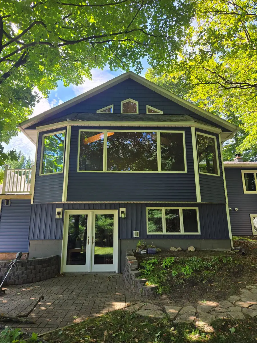 Rear of house featuring the best siding for Michigan weather