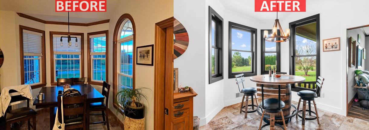 Traverse City Window Replacement | Before and After | Black Windows